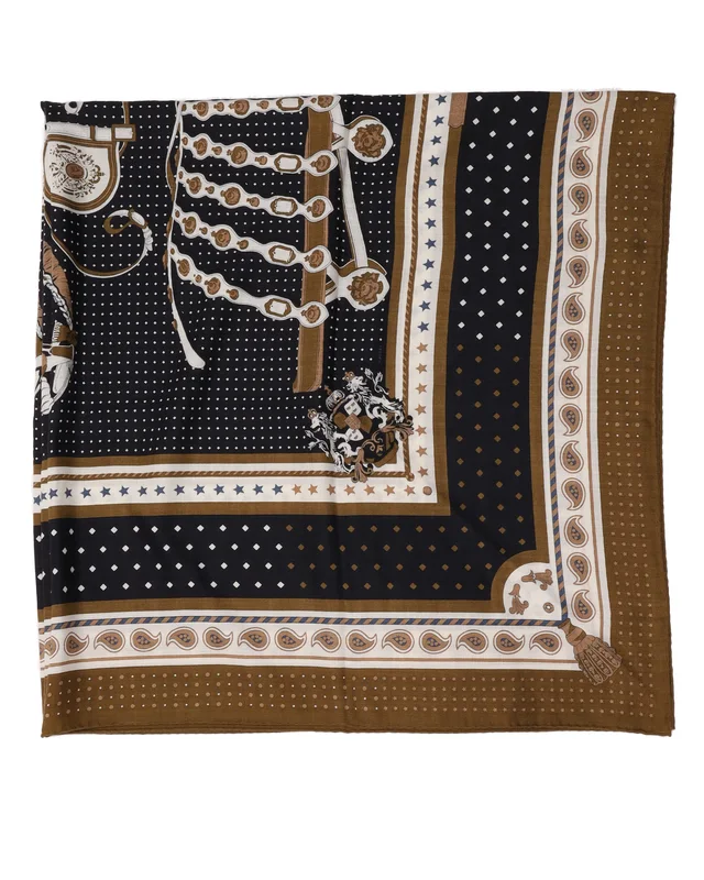 Hermès Cashmere Silk Scarf in Silk from A Retro Tale, photo 2 of 2