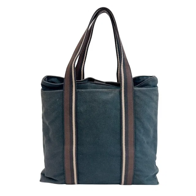 Hermès Troca Horizontal Canvas Tote Bag Black in Black Canvas from The Reluxe