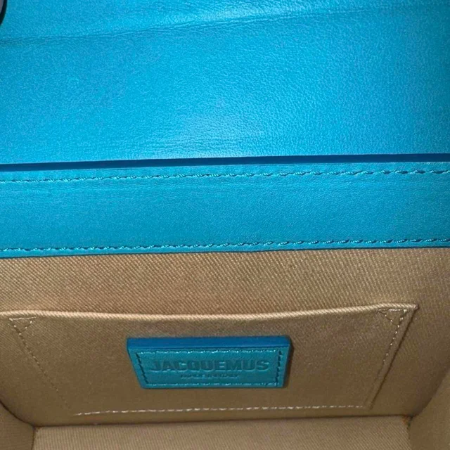 Jacquemus Women's Satchels - Blue in blue from Depop, photo 6 of 7