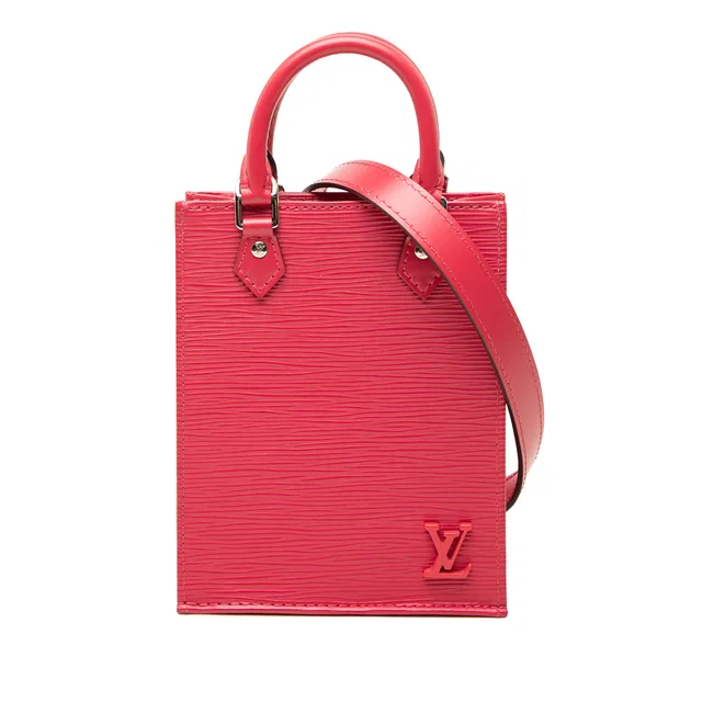 Pink Louis Vuitton Epi Petit Sac Plat Satchel in Pink Leather from Designer Revival