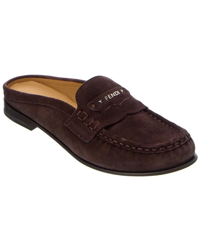 FENDI Scrunch Suede Sabot Mule, image 1 of 1 from Rue La La