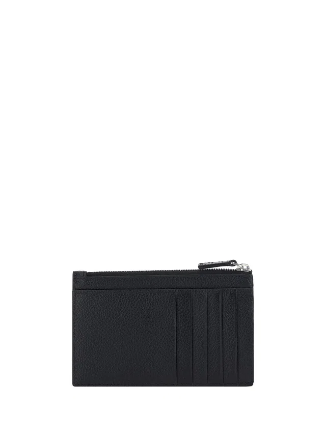 Balenciaga Calf Leather With Contrasting Monogram Card Case — Black Cases in Black Calfskin from HEWI