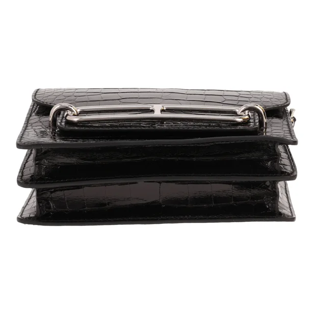 Hermès Roulis shoulder bag in Black Crocodile from Collector Square, photo 2 of 4