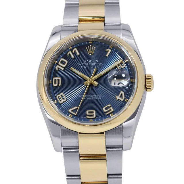 Rolex Datejust W36mm Stainless Steel K18YG blue concentric Dial116203 in Blue from GALLERY RARE