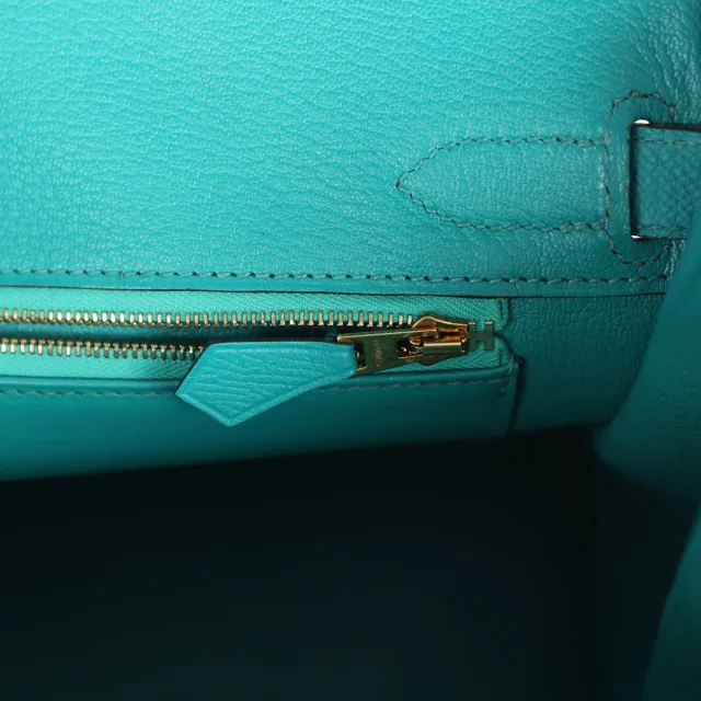 Hermès Birkin 30 Bleu Paon Epsom Gold Hardware in Blue Epsom leather from Madison Avenue Couture, photo 9 of 9
