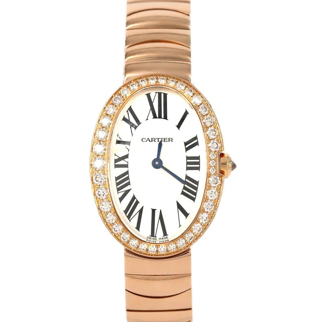 Cartier Baignoire Pink Gold Watch in Pink from LuxUness