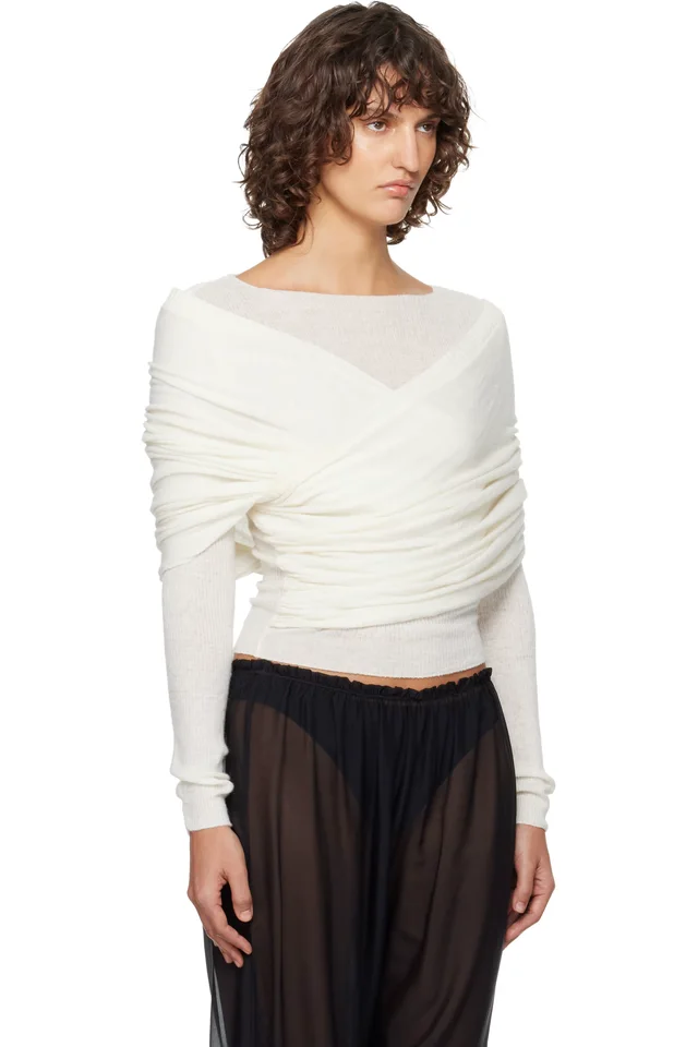 Paloma Wool Off-White Elio Sweater, photo 2 of 4 from SSENSE