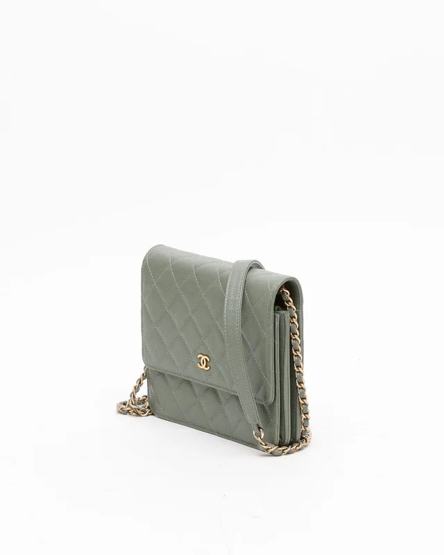 Chanel Square Caviar Wallet On Chain Bag in Caviar leather from A Retro Tale, photo 2 of 12