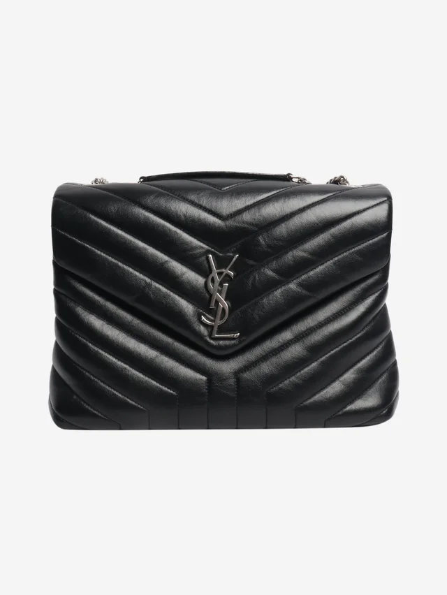Saint Laurent Black Loulou quilted leather shoulder bag in Black Leather from Sign of the Times