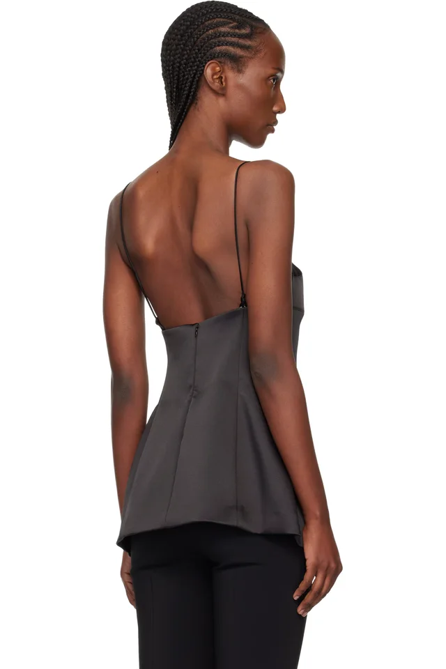 Róhe Black Bustier Top, photo 3 of 4 from SSENSE