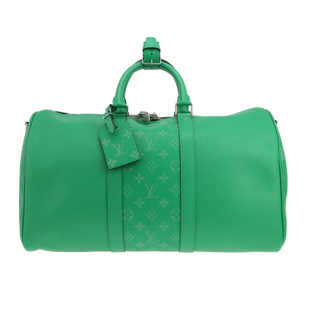 Louis Vuitton Keepall 45 travel bag in Green Leather from Collector Square, photo 2 of 5