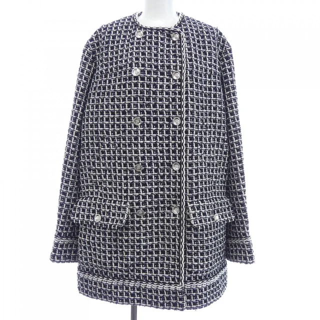 Chanel Coat Black in Black from The Reluxe