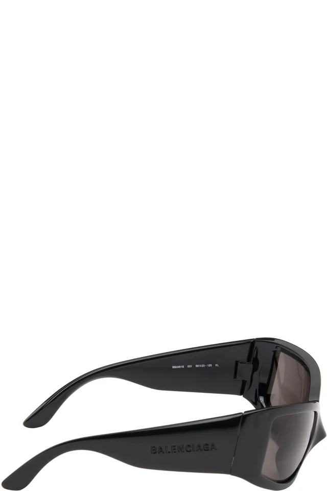 Balenciaga Black Extreme Sunglasses, photo 2 of 4 from SSENSE