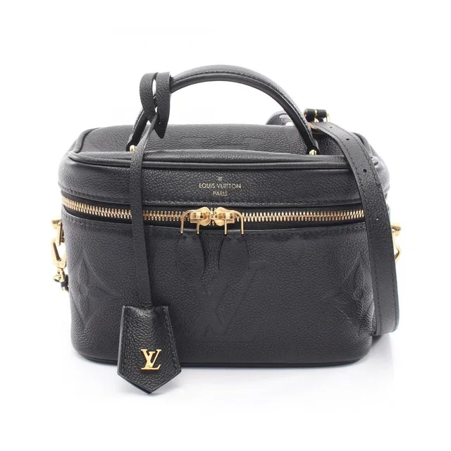 Louis Vuitton Handbag PM Monogram Empreinte Noir 2-Way Leather Vanity PM in Black Leather from The Reluxe