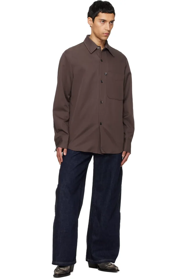NULLUS Brown Violin Shirt, photo 4 of 4 from SSENSE