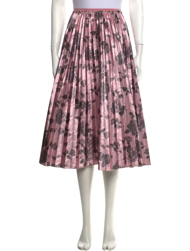 REDValentino Floral Print Midi Length Skirt in pink from The RealReal