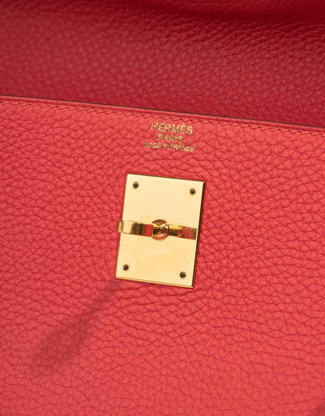 Hermès Kelly 32 Togo Bougainvillier in Pink, Red Togo leather from SACLÀB, photo 9 of 10