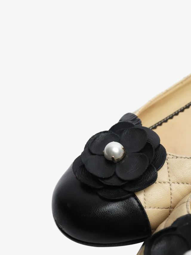 Chanel Beige leather quilted ballet flats - size EU 39 in Beige Leather from Sign of the Times, photo 6 of 7
