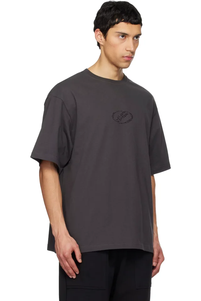 Gray 'WE11DONE' T-shirt, photo 2 of 4 from SSENSE