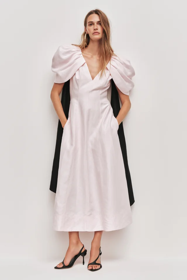 AJE Bisou Midi Dress in Pink from Aje, photo 1 of 1