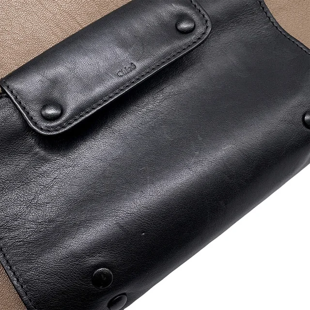 Chloé Alice 2way Shoulder Bag Black/Brown Leather in Black Leather from GALLERY RARE, photo 11 of 18