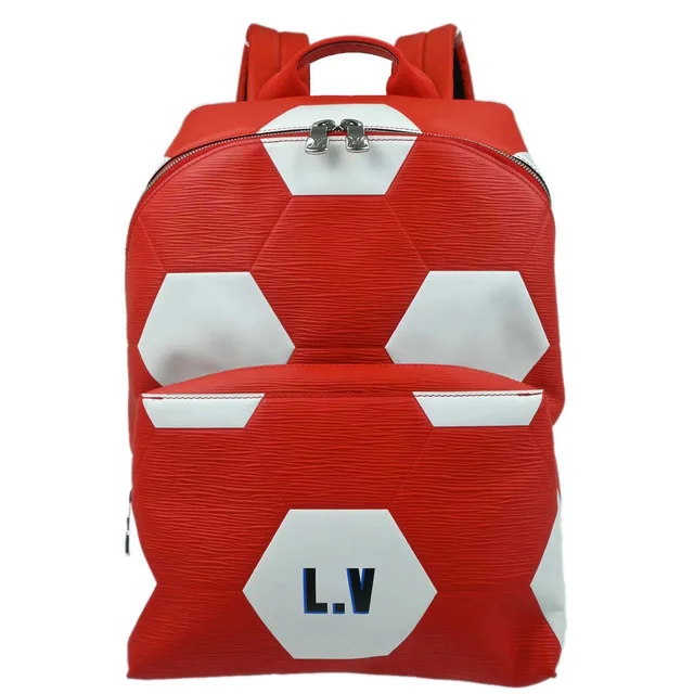 Louis Vuitton Red White Epi Apollo Backpack M52117 in White Leather from AMORE Vintage Tokyo