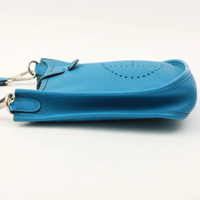 Hermès Evelyne TPM, 2017, Bleu Zanzibar in Blue Clemence leather from VINTAGE QOO TOKYO, photo 3 of 15