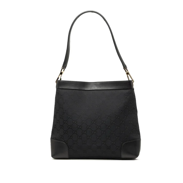 Black Gucci GG Canvas Shoulder Bag in Black Canvas from Designer Revival, photo 1 of 1