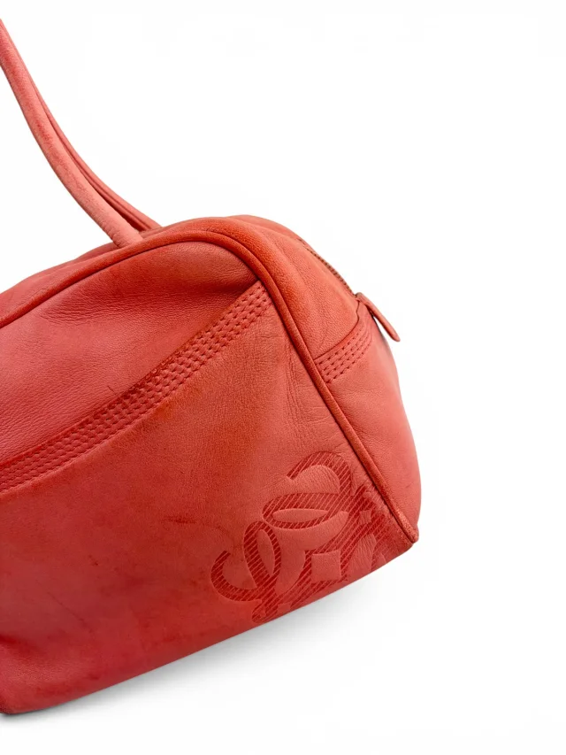 Loewe Pink Leather Anagram Small Handle Bag in Pink Leather from Season 2 Consign, photo 7 of 14
