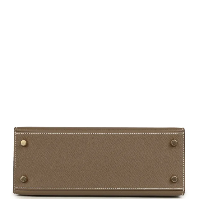 Hermès Kelly Sellier 25 Etoupe Epsom Gold Hardware in Brown Epsom from Madison Avenue Couture, photo 6 of 9