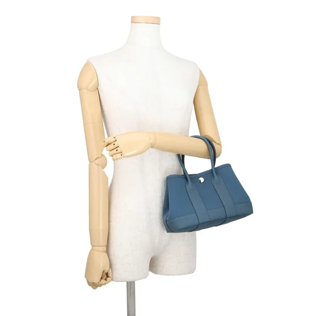Hermès Neo Garden Blue Tempete Toile Officier Negonda Leather Size 23 in Blue Leather from GALLERY RARE, photo 4 of 7