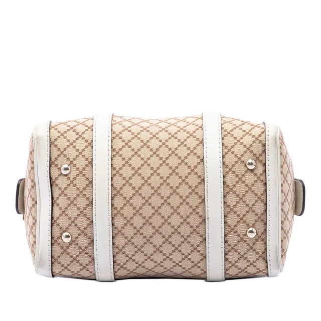 Beige Gucci Small Diamante Canvas Joy Boston Bag Satchel in Beige Canvas from Designer Revival, photo 2 of 2