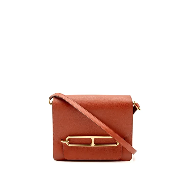 Hermès Roulis 23 Evercolor Brique GHW Stamp Y in Leather from EMIER