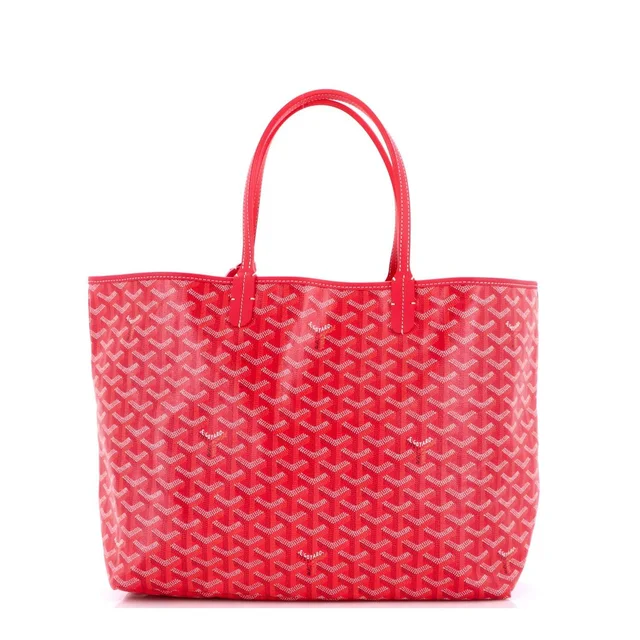 Goyard Saint Louis Reversible Tote Coated Canvas and Printed Canvas PM in red Coated canvas from Rebag