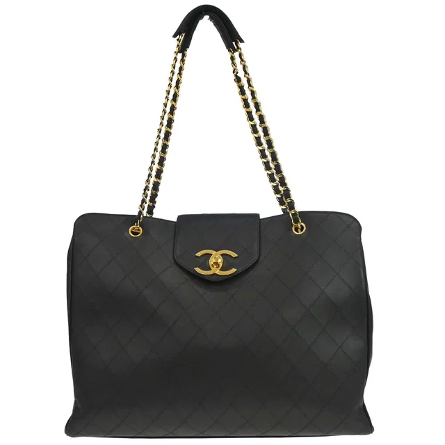 Chanel 1994-1996 Black Lambskin Bicolore Supermodel Shoulder Bag in Black Lambskin from AMORE Vintage Tokyo