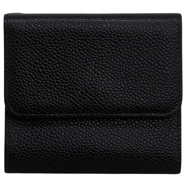 Chanel Circa 2001 CC Logo Stitch Compact Wallet Black in Black Caviar leather from VINTAGE QOO TOKYO, photo 2 of 2