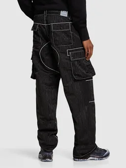 Marine Serre Wide-leg trousers with applied details in 62% Polyester, photo 3 of 5 from LUISAVIAROMA