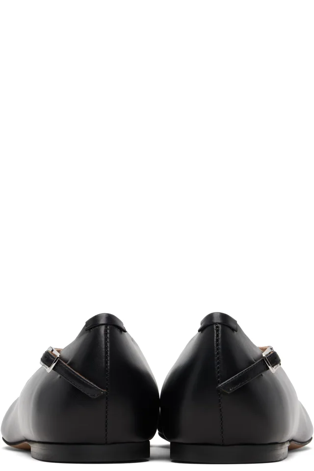 Jil Sander Black Elyss Ballerina Flats, photo 2 of 5 from SSENSE