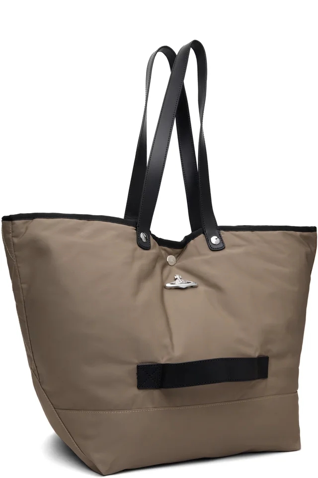 Vivienne Westwood Taupe Utility Small Shopper Tote, photo 2 of 4 from SSENSE
