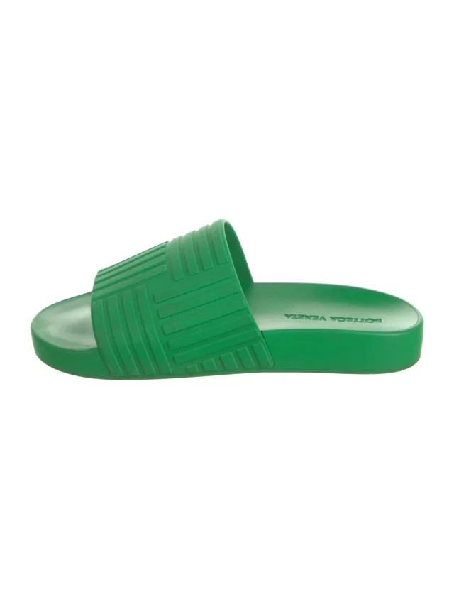 Bottega Veneta Rubber Slides in green from The RealReal