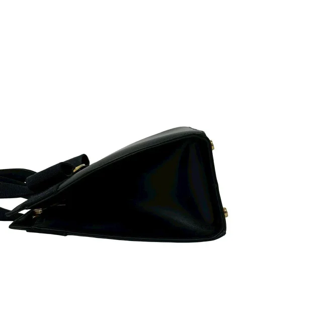 Ferragamo Vara Ribbon Leather 2way Bag in Black Leather from LuxUness, photo 5 of 10