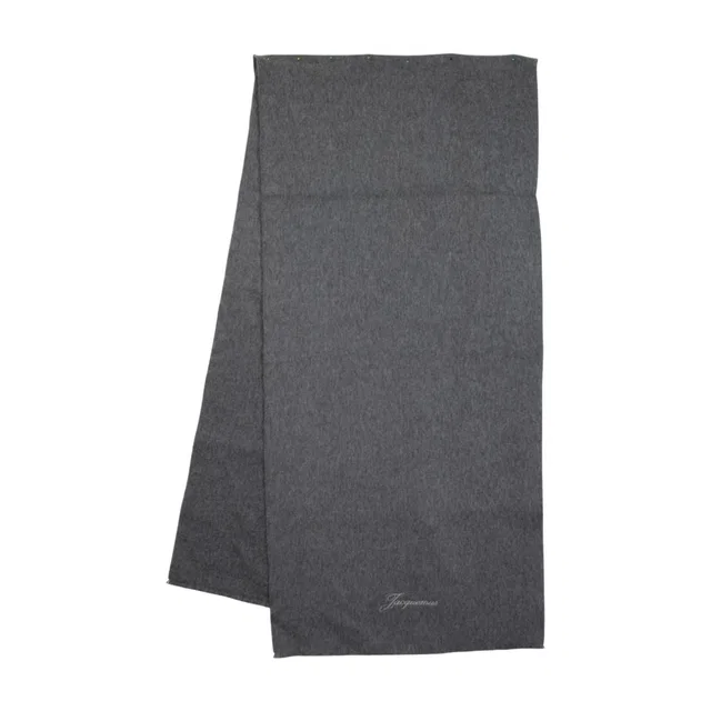 Jacquemus Scarf — Gray Wool Scarfs in Grey Wool from HEWI