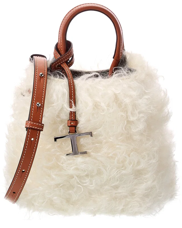TOD's TODs Shearling & Leather Bucket Bag, image 1 of 1 from Rue La La