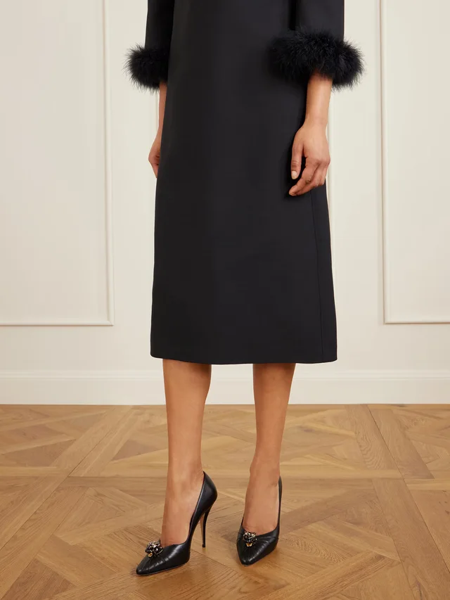 VALENTINO GARAVANI Pas De Chat 105 embellished gathered textured-leather pumps in Black, photo 2 of 2 from NET-A-PORTER (Canada)