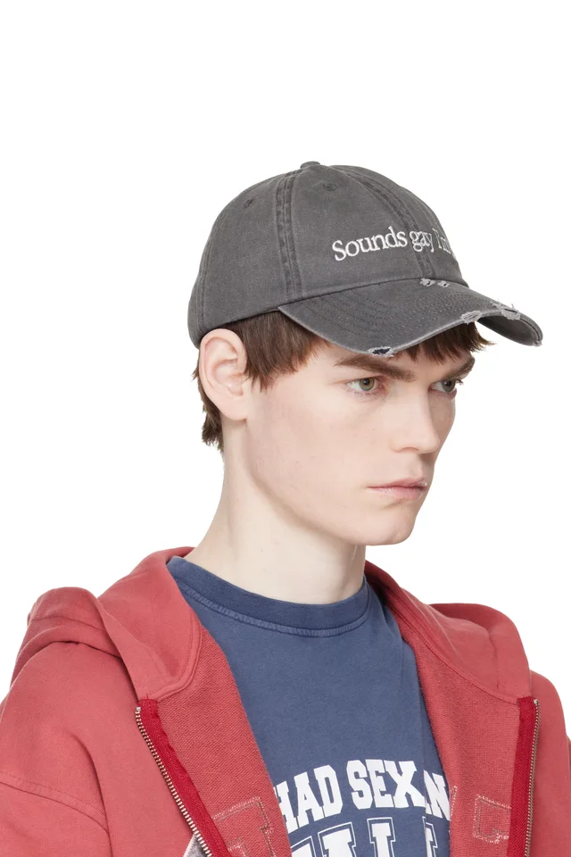 Carne Bollente Gray 'My Cruising' Cap, photo 2 of 3 from SSENSE