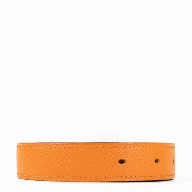 Hermès Capucines Epsom/Swift Reversible Belt Strap - Size 90 in Orange Epsom leather from Labellov, photo 4 of 4