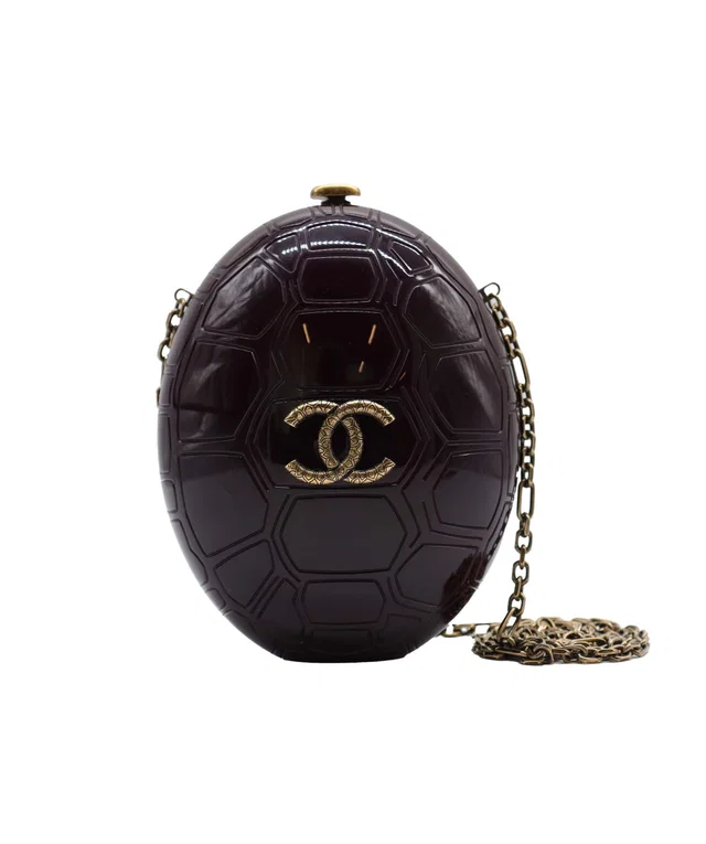 Chanel Purple Tortoise Minaudiere in Purple from Luxury Promise