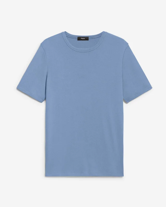 Theory Essential Tee in Anemone Modal Jersey in BERING 67% Modal, 30% Polyester, 3% Spandex, photo 8 of 12 from Theory