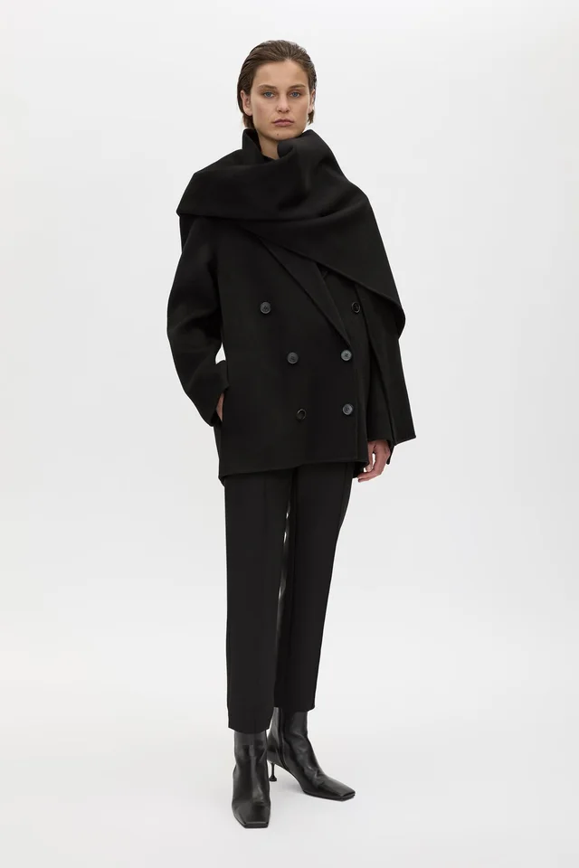 C&M CAMILLA AND MARC SALE Memoria Coat With Scarf in Black from Camilla and Marc, photo 1 of 1