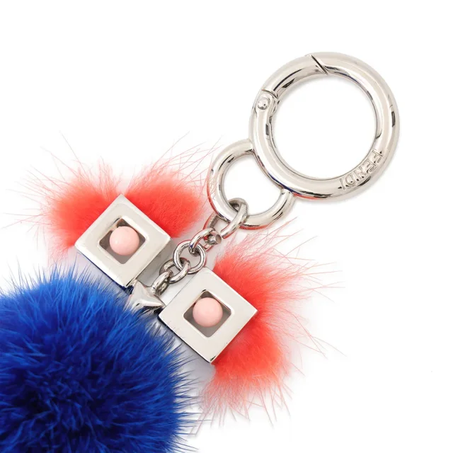Fendi Witches Bag Charm Blue Fur in Blue from GALLERY RARE, photo 4 of 10